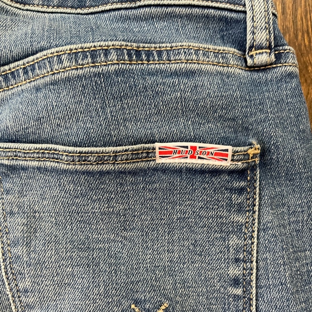 Hudson Heidi High Rise Flare Jeans Bubbly Light Wash Denim 27 - Picture 6 of 8
